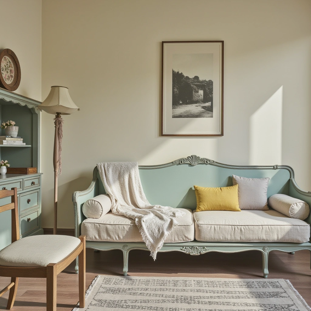 8. Painted Wooden Furniture in Pastel Shades
